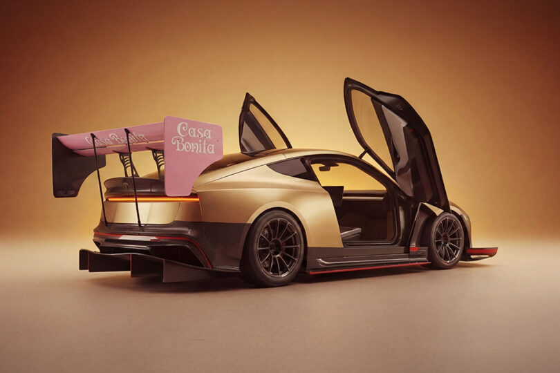 Tesla Cybercab Goldmember Unplugged Performance Autonomous Race Car